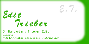 edit trieber business card